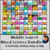 Middle School Mixed Science Bundle 70 Activities Notes Pro
