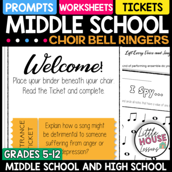 Preview of Middle School Music Bell Ringers and Alternative Assignments