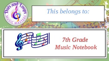 Preview of Middle School Music Interactive Notebooks with Essential Questions