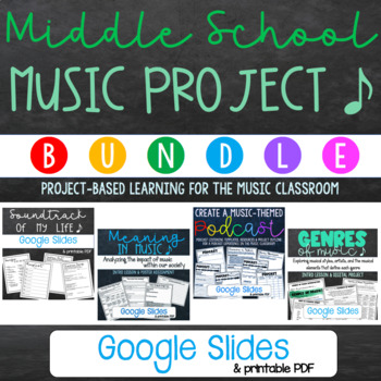 Preview of Middle School Music Project BUNDLE