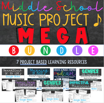 Preview of Middle School Music Project MEGA BUNDLE