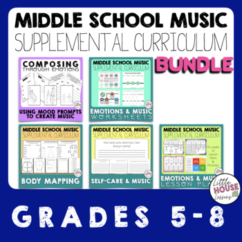 Preview of Middle School Music | Fusing Mental Health and Education through Playlists