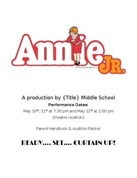 Preview of Middle School Musical Info Packet