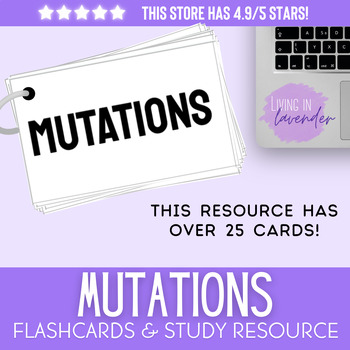 Preview of Middle School Mutations Test Prep: Flashcards