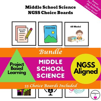 Preview of Middle School NGSS Choice Board Bundle