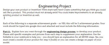 Preview of Middle School NGSS Engineering Project