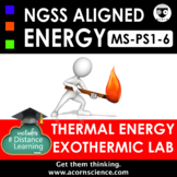 Exothermic Thermal Energy Lab NGSS MS-PS1-6