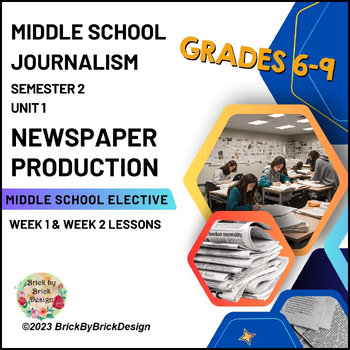 Preview of Middle School Journalism - Newspaper Production Elective Unit 1
