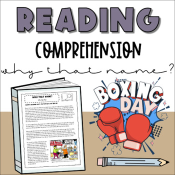 Preview of Middle School Nonfiction Reading Comprehension - Why that Name? | Boxing Day