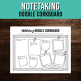 Middle School Notetaking and Doodle Sheet - Corkboard Theme
