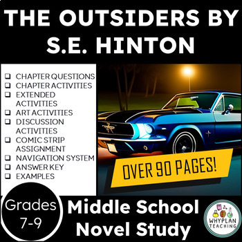 Preview of Middle School Novel Study | The Outsiders | By S.E. Hinton | 90+ pages
