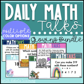 Preview of Middle School Number Talks Bundle 