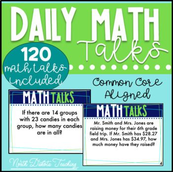 Preview of Middle School Number Talks - Distance Learning Math Talk 