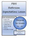 Middle School PBIS Bathroom Expectations Lesson Plan with 