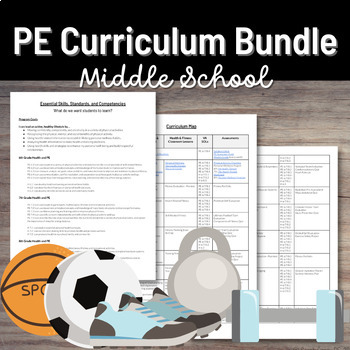 Preview of PE Curriculum Companion Bundle - Middle School Physical Education Lessons