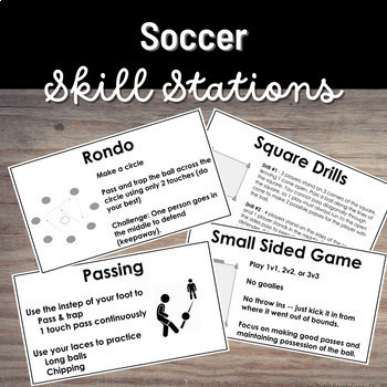 Preview of Middle School PE: Soccer Skill Stations - Improve Skills with Engaging Centers