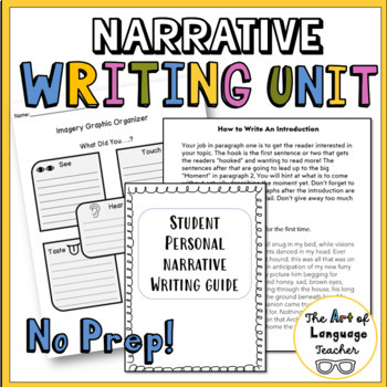 Preview of Middle School Personal Narrative Essay Writing Unit / Narrative Essay Assignment