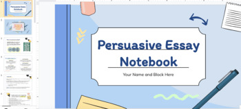 Preview of Middle School Persuasive Essay Notebook - Distance Learning - READY TO GO! 