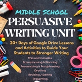 Middle School Persuasive Writing Unit with Final Creative 