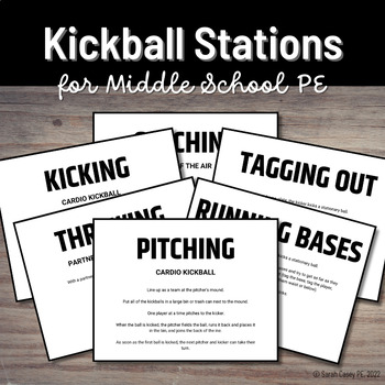 Preview of Kickball Stations for Physical Education
