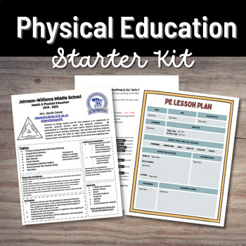 Preview of Middle School Physical Education (PE) Teacher Starter Kit Resources Bundle