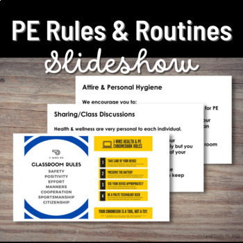 Preview of Middle School Physical Education Rules & Routines Slides, Establish Expectations