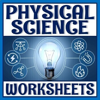 Preview of Middle School Physical Science Worksheet Bundle Set