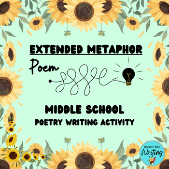 Preview of Middle School Poetry Activity | Extended Metaphor Poem | Write a Poem!
