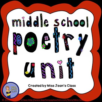 Preview of Middle School Poetry Unit