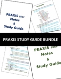 Middle School Praxis 5047 & 5089 Study Guide & Notesheet Bundle