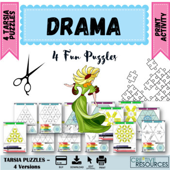 Preview of Middle School Printable Drama Tarsia Puzzles