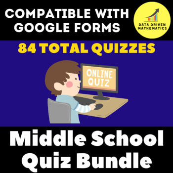 Preview of Middle School Quiz Bundle - 6th/7th/8th for Google Forms™ - Every CCSS Standard