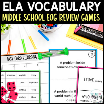 Preview of Middle School Reading EOG Review Activities | State Testing ELA