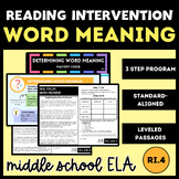 Middle School Reading Intervention Determining Word Meanin