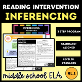 Middle School Reading Intervention Inferencing, RL.1 | Gra