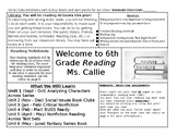 Lucy Calkins Reader's Workshop - Middle School Reading Syllabus