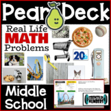 Middle School Real Life Math Problems - Digital Activity G