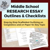 Middle School Research Essay Outlines & Checklists