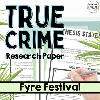 Preview of Middle School Research Paper | True Crime Essay Writing Project #2