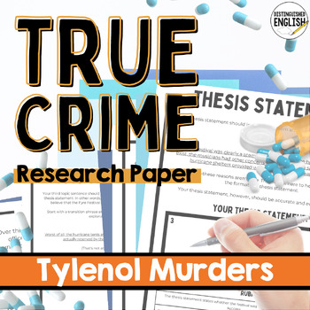 Preview of Middle School Research Paper | True Crime Essay Writing Project #3