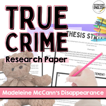 Preview of Middle School Research Paper | True Crime Essay Writing Project #4