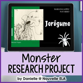 Preview of Middle School Research Project - Monsters Through Time - (Paper + Digital)