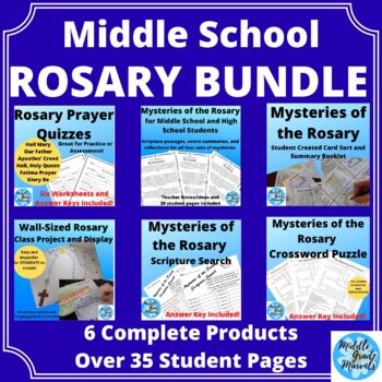 Preview of Middle School Rosary Bundle