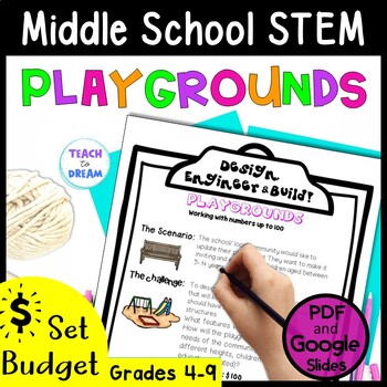 Preview of Middle School STEM Activities | Playgrounds STEAM Challenge | Grade 5th 6th 7th