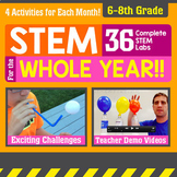 Middle School STEM Activity Challenges for the Whole Year!