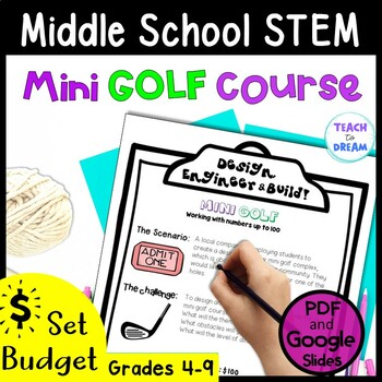 Preview of Middle School STEM Activity | Mini Golf STEAM Challenge | Grade 5th 6th 7th