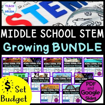 Preview of Middle School STEM Challenges |  STEAM Activities | GROWING BUNDLE