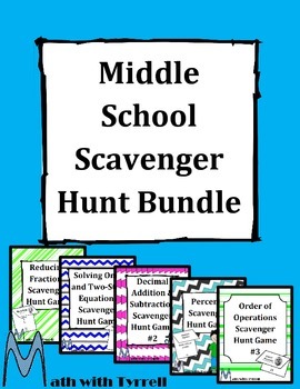 Preview of Middle School Scavenger Hunt Game Bundle