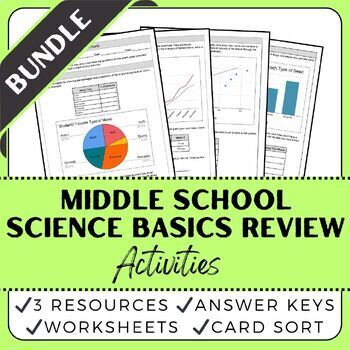 Preview of Middle School Science Basics Bundle - Experimental Design, Measurements, Graphs