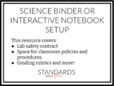 Middle School Science Binder/Interactive Notebook Setup